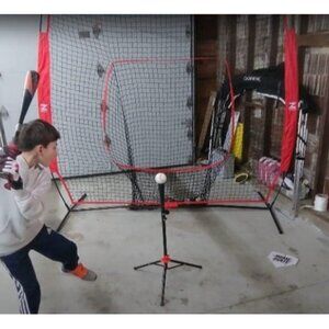 7x7ft Baseball Net | Baseball Softball Practice Net with Tee, Baseballs